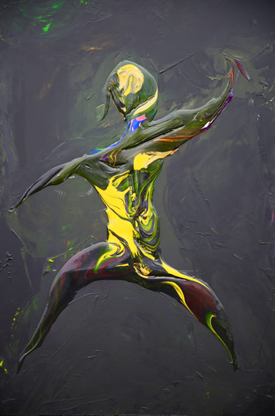 Death dance. Acrylic on canvas, 150x100.